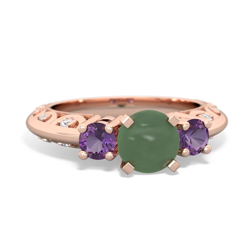 jade-amethyst engagement ring