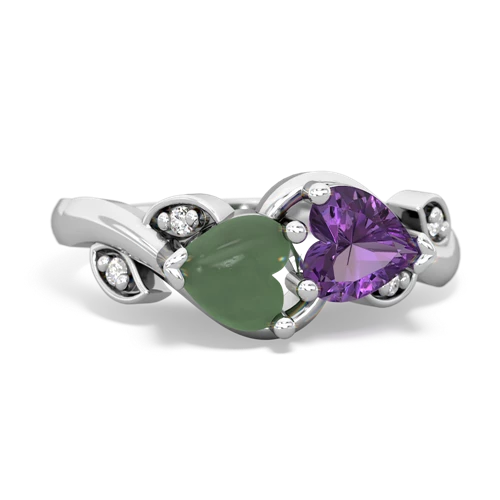 jade-amethyst floral keepsake ring