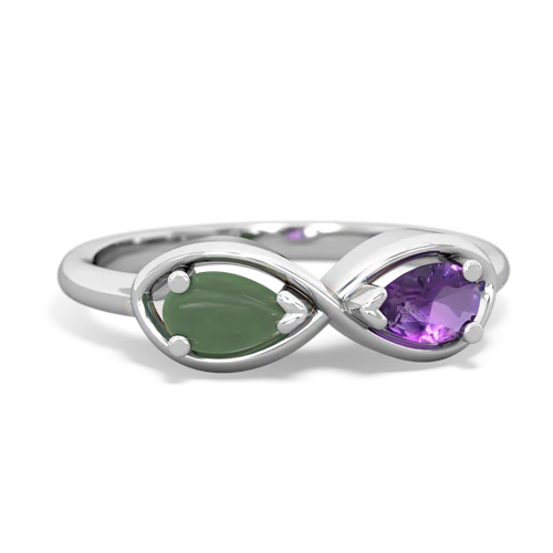 jade-amethyst infinity ring