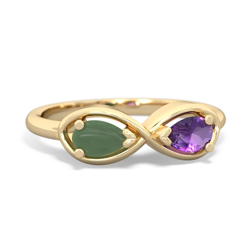 jade-amethyst infinity ring