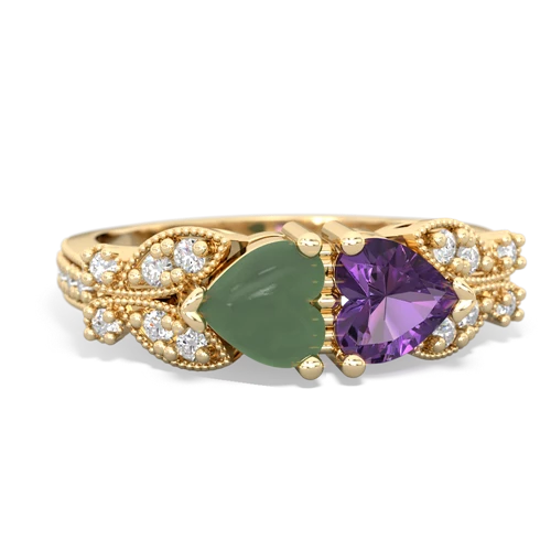 jade-amethyst keepsake butterfly ring