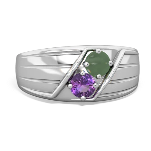 jade-amethyst mens ring