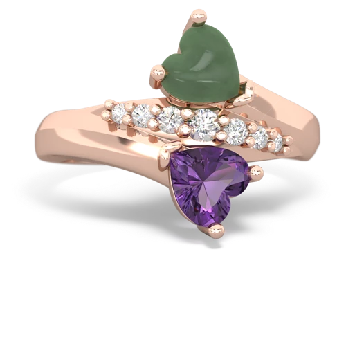 jade-amethyst modern ring