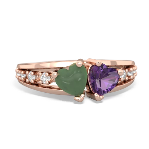 jade-amethyst modern ring