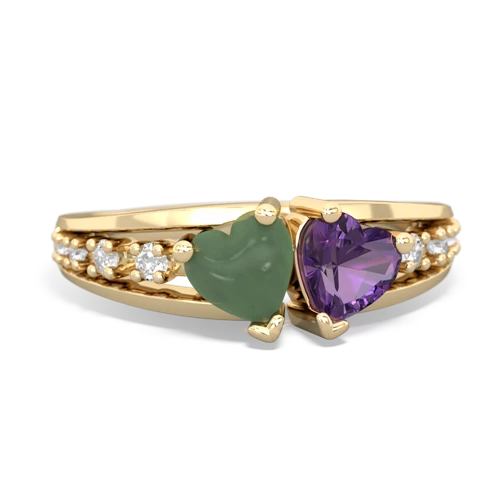 jade-amethyst modern ring