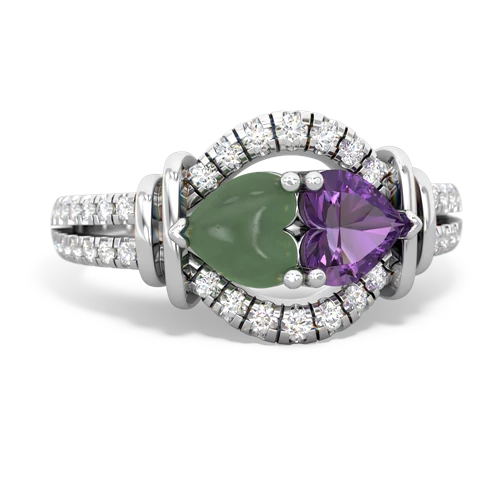 jade-amethyst pave keepsake ring