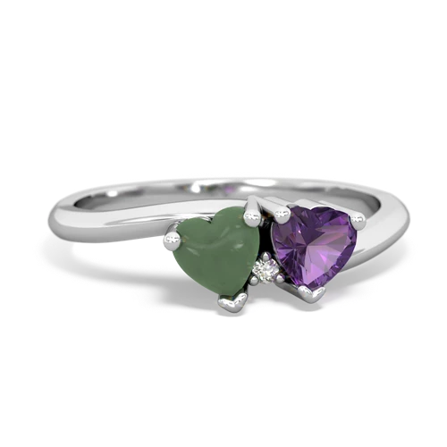 jade-amethyst sweethearts promise ring