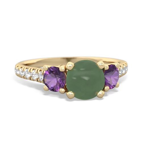 jade-amethyst trellis pave ring