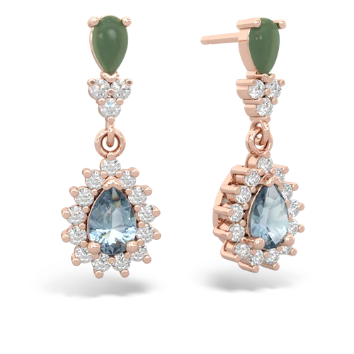jade-aquamarine dangle earrings
