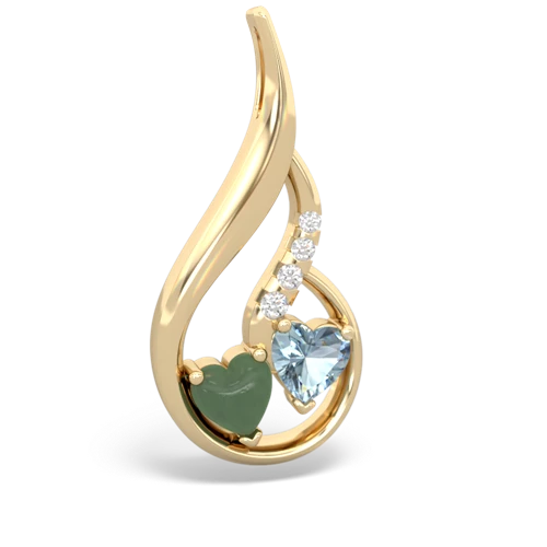 jade-aquamarine keepsake swirl pendant
