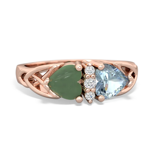 jade-aquamarine celtic ring