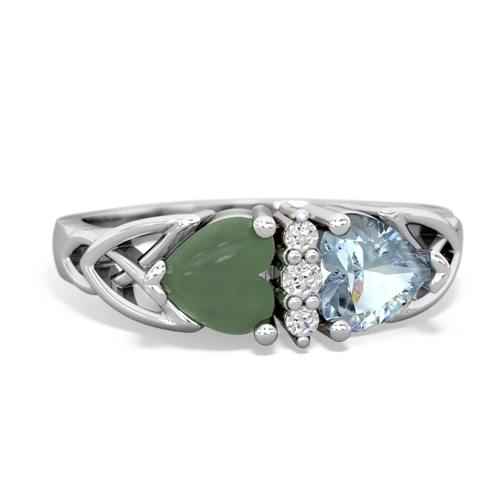 jade-aquamarine celtic ring