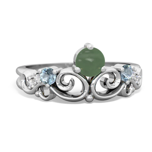 jade-aquamarine crown keepsake ring