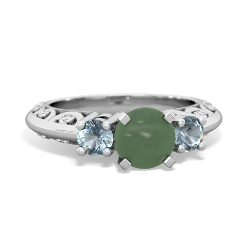 jade-aquamarine engagement ring