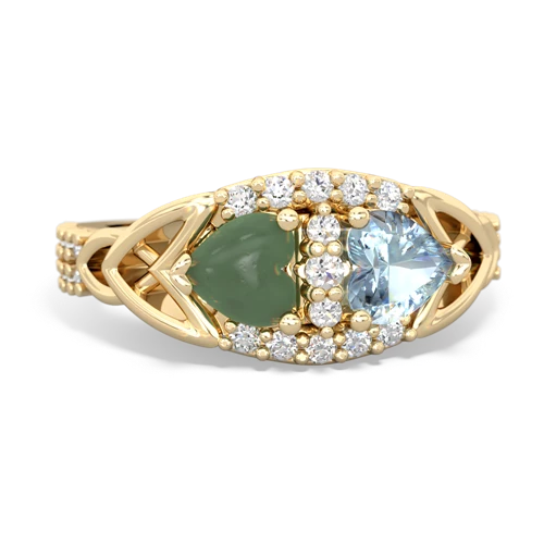 jade-aquamarine keepsake engagement ring