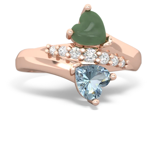 jade-aquamarine modern ring