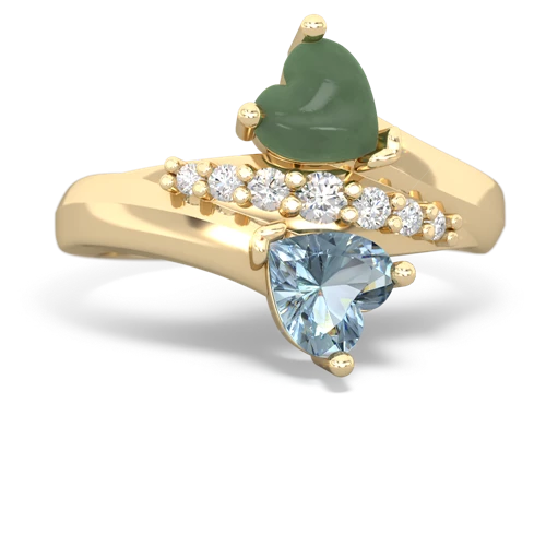 jade-aquamarine modern ring