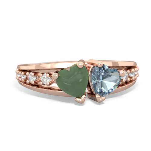 jade-aquamarine modern ring