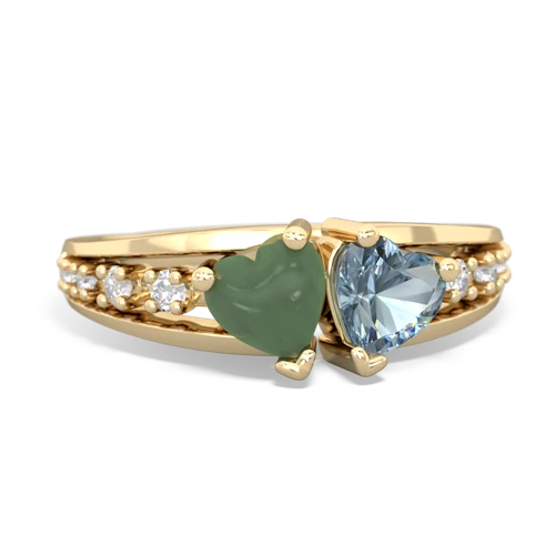 jade-aquamarine modern ring