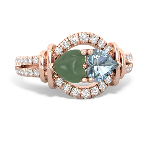 jade-aquamarine pave keepsake ring