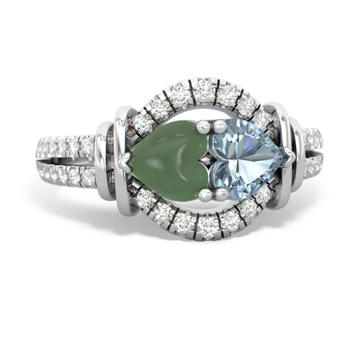 jade-aquamarine pave keepsake ring