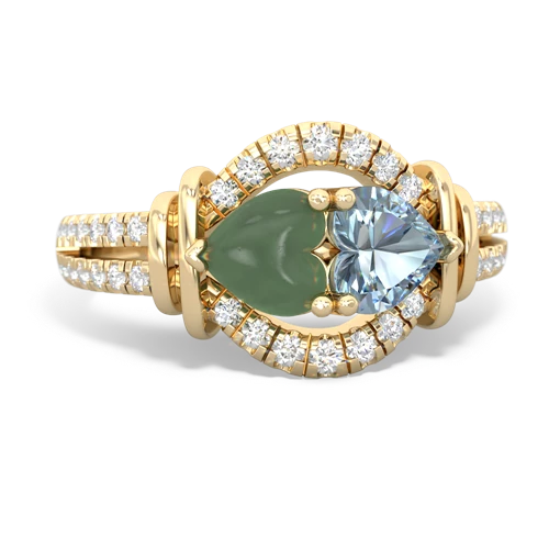 jade-aquamarine pave keepsake ring