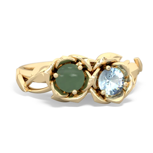 jade-aquamarine roses ring