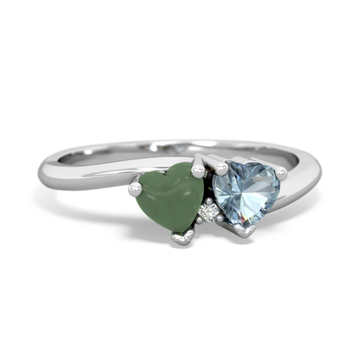 jade-aquamarine sweethearts promise ring