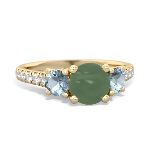 jade-aquamarine trellis pave ring