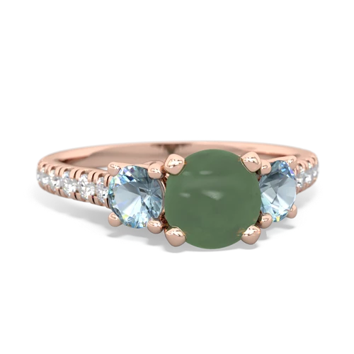 jade-aquamarine trellis pave ring