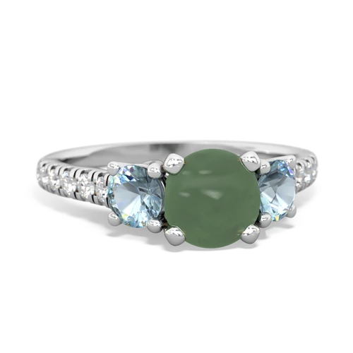 jade-aquamarine trellis pave ring