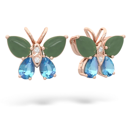 jade-blue topaz butterfly earrings