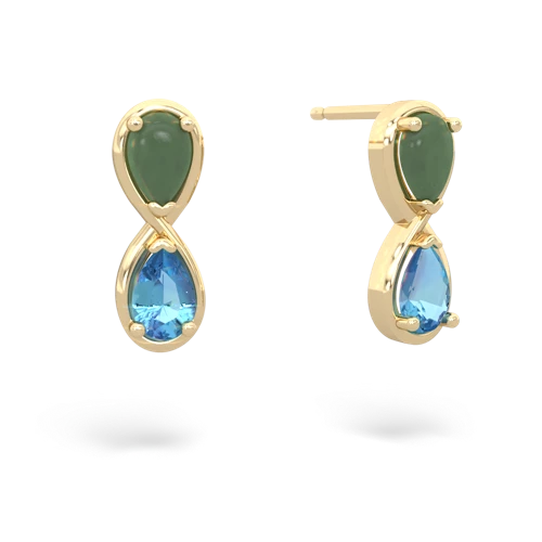 jade-blue topaz infinity earrings