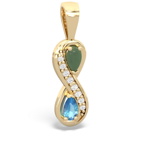 jade-blue topaz keepsake infinity pendant