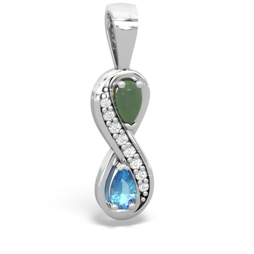 jade-blue topaz keepsake infinity pendant