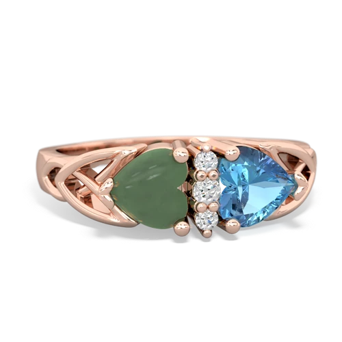 jade-blue topaz celtic ring