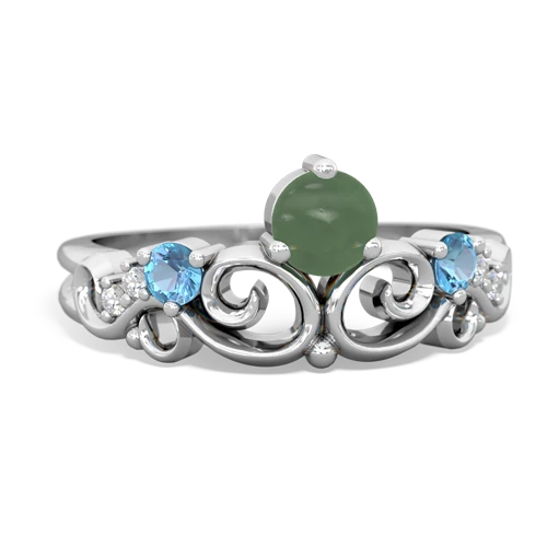 jade-blue topaz crown keepsake ring