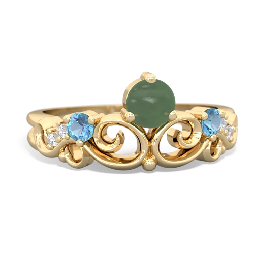 jade-blue topaz crown keepsake ring