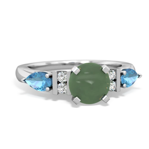 jade-blue topaz engagement ring