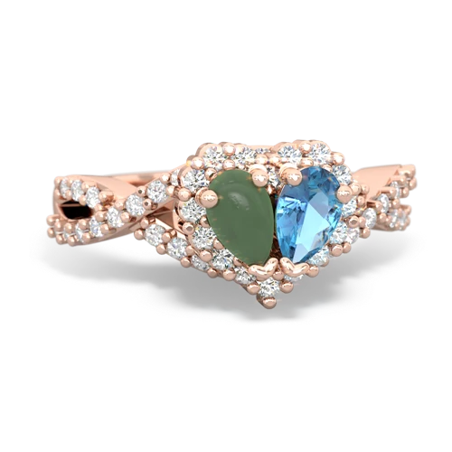 jade-blue topaz engagement ring