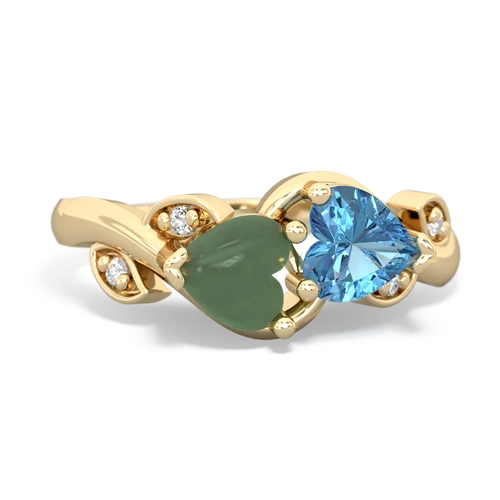 jade-blue topaz floral keepsake ring