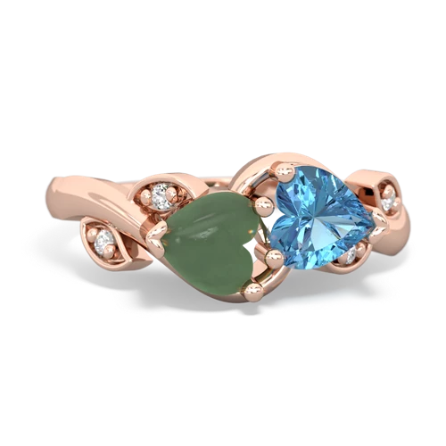 jade-blue topaz floral keepsake ring