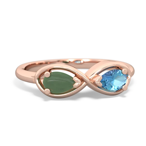 jade-blue topaz infinity ring