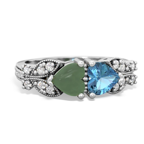 jade-blue topaz keepsake butterfly ring