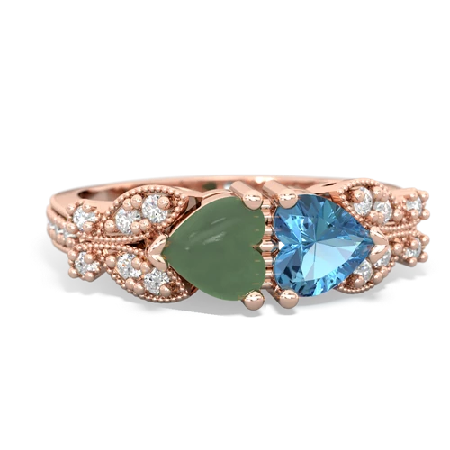 jade-blue topaz keepsake butterfly ring