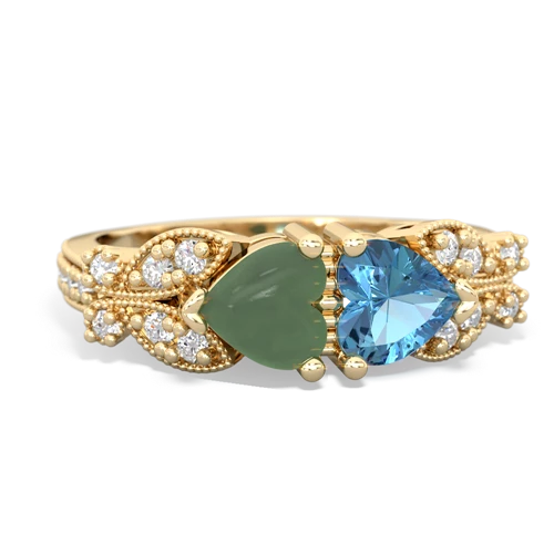 jade-blue topaz keepsake butterfly ring