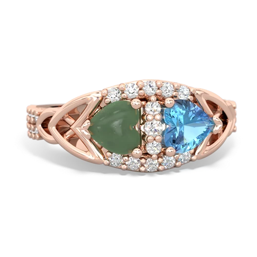 jade-blue topaz keepsake engagement ring
