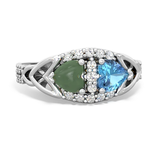 jade-blue topaz keepsake engagement ring