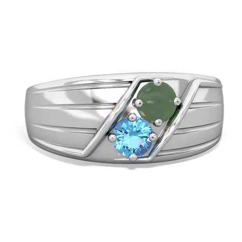 jade-blue topaz mens ring