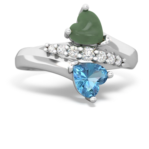 jade-blue topaz modern ring
